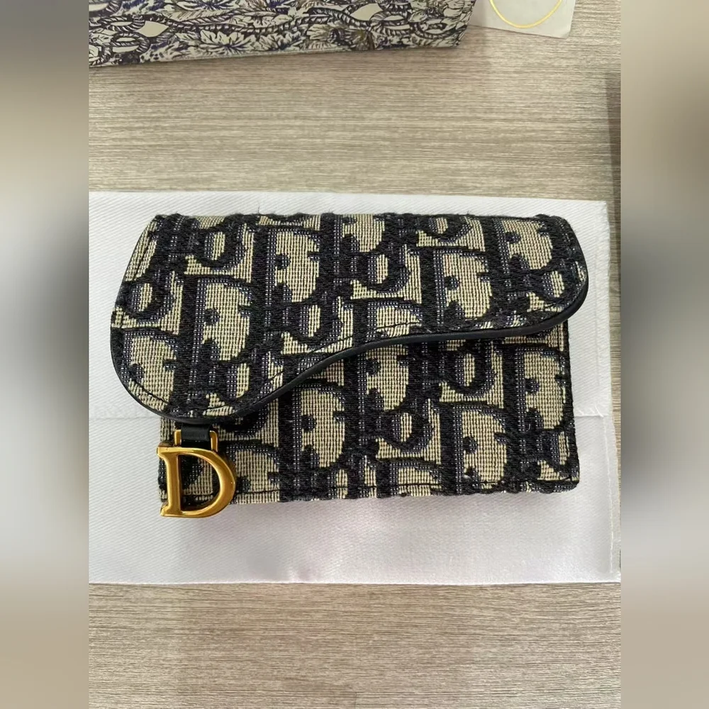 Dior Saddle Jasmine Gusset Card Holder